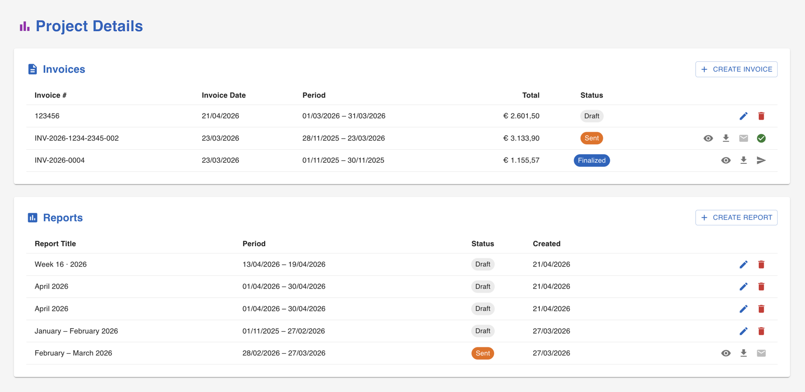 MIBI screenshot illustrating Messaging built for the building site
