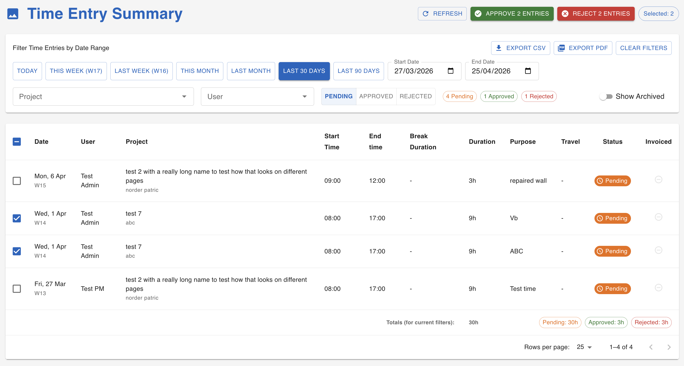 MIBI screenshot illustrating Planning calendar with country-aware holidays