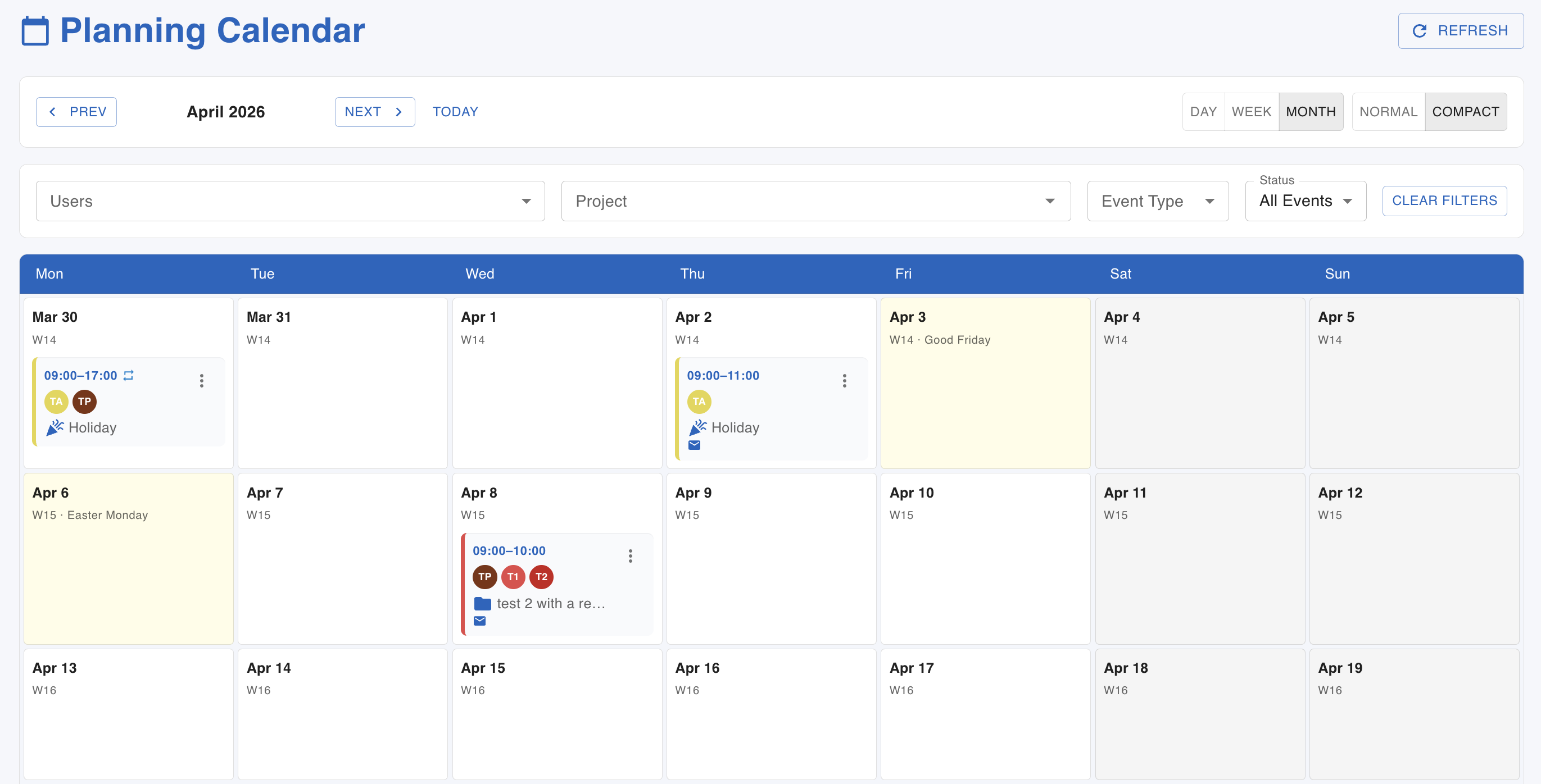 MIBI screenshot illustrating Projects with everything in one place